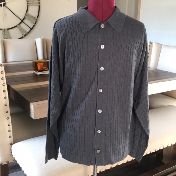 Ping Collection Gray Button Up Sweater NWTS - Picture 1 of 8